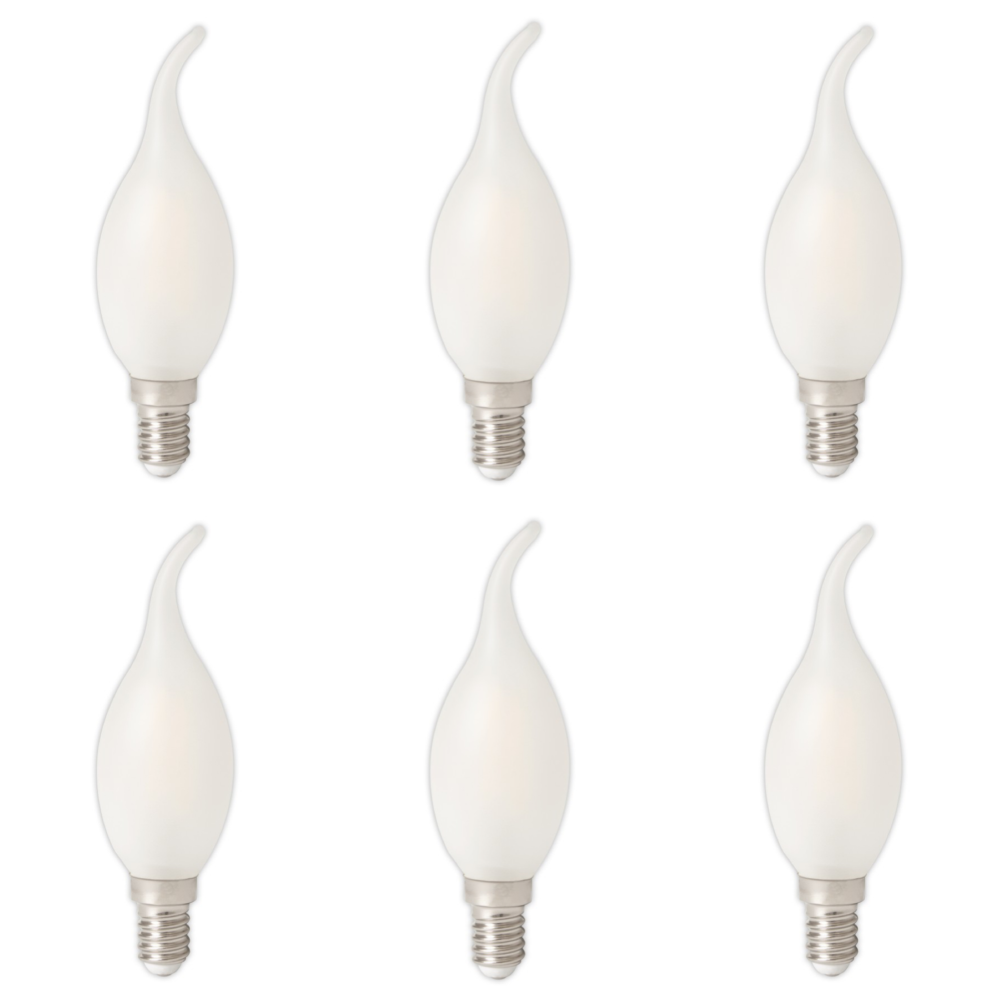 Calex Kaarslamp Mat Deco Tip 40W E14 Voordeelset 6 stuks
