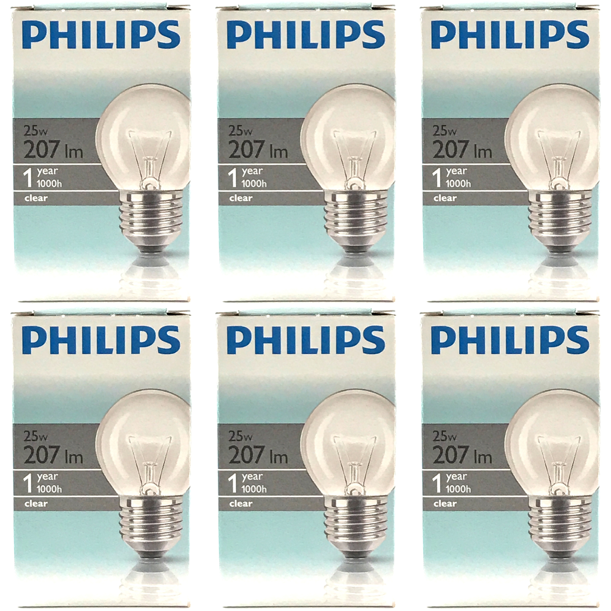 Philips Kogellamp Helder 25W E27 Voordeelset 6 stuks