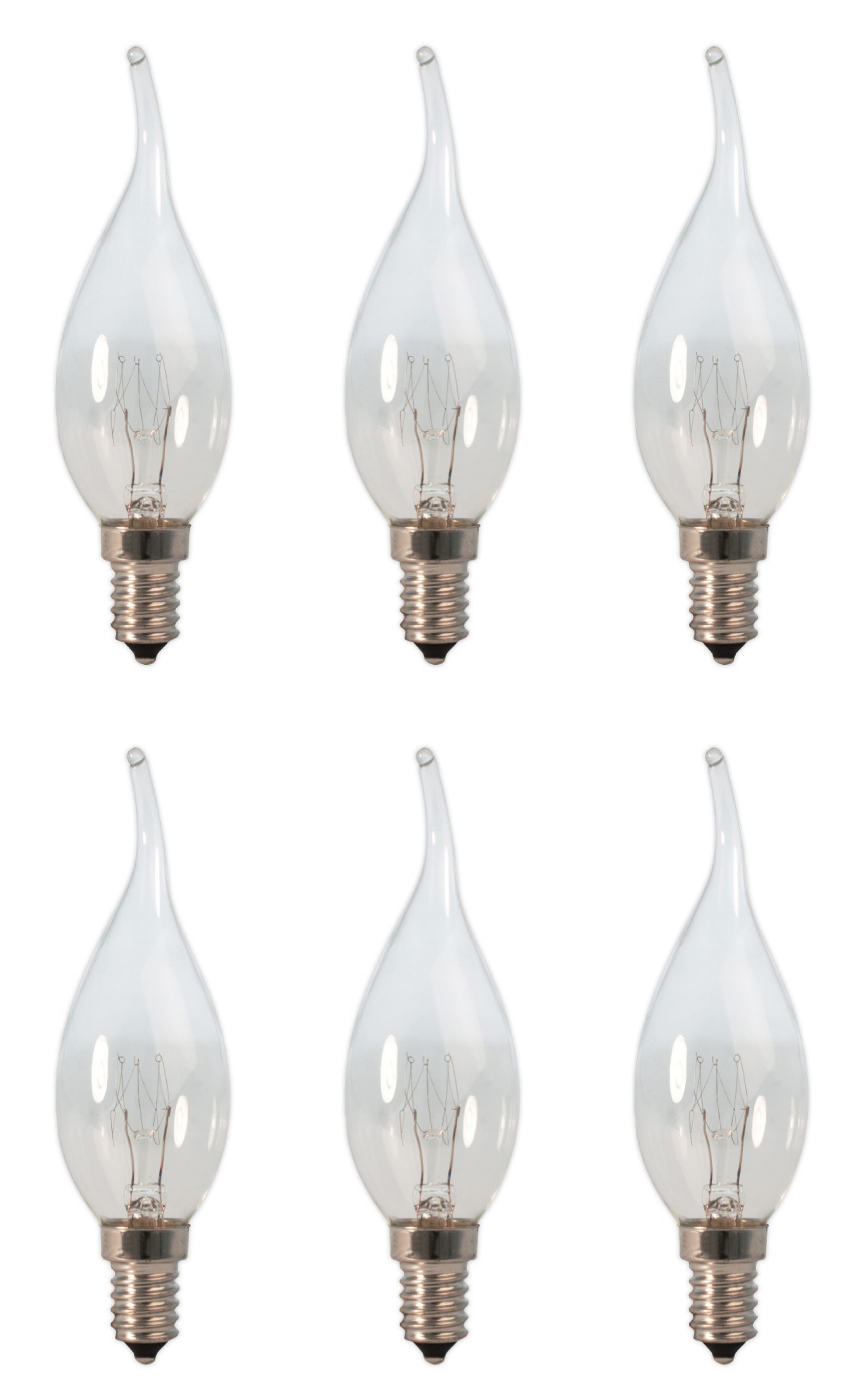 Philips Kaarslamp Helder Deco Tip 40W E14 Voordeelset 6 stuks